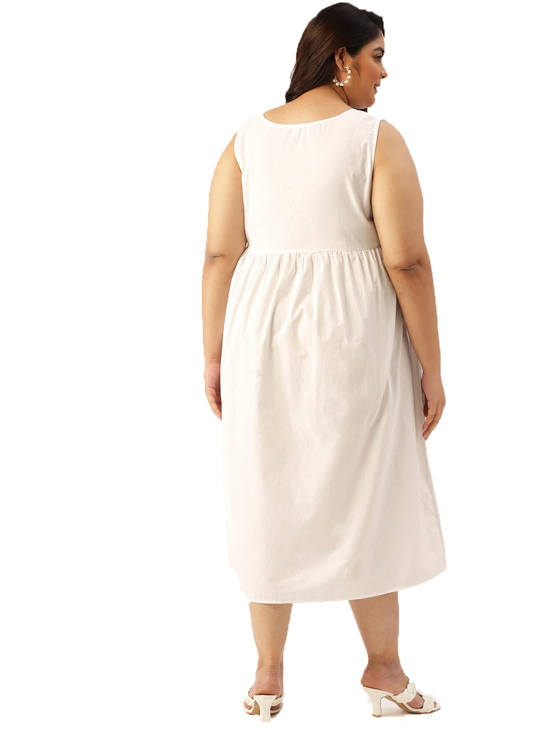 Plus Size Cotton A-Line Dress