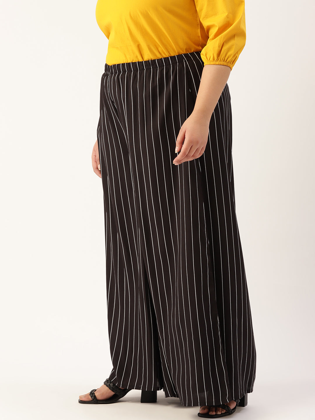 Plus Size Wide Leg Flared Palazzo