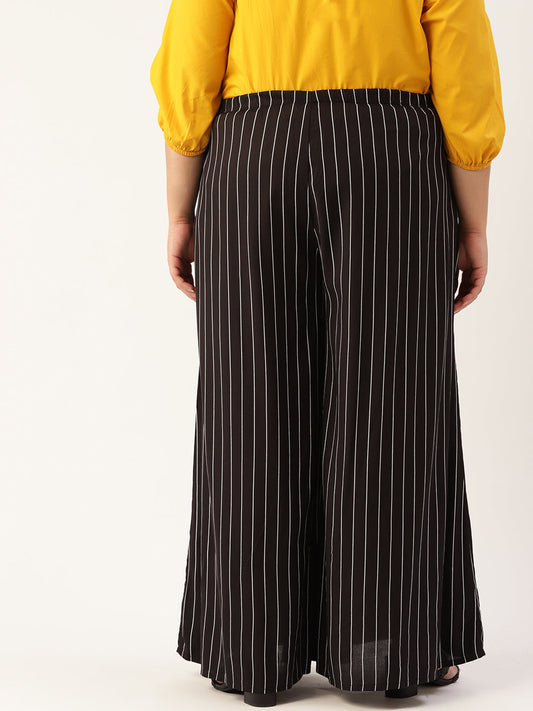 Plus Size Wide Leg Flared Palazzo