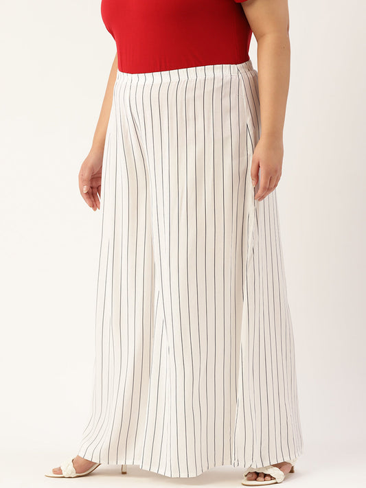 Plus Size Wide Leg Flared Palazzo