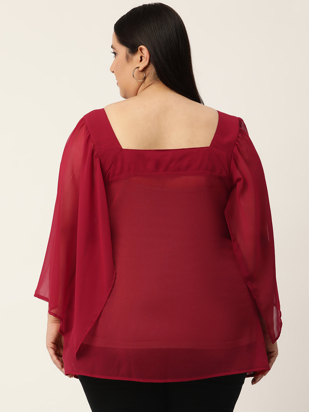 Plus Size A-Line Georgette Top