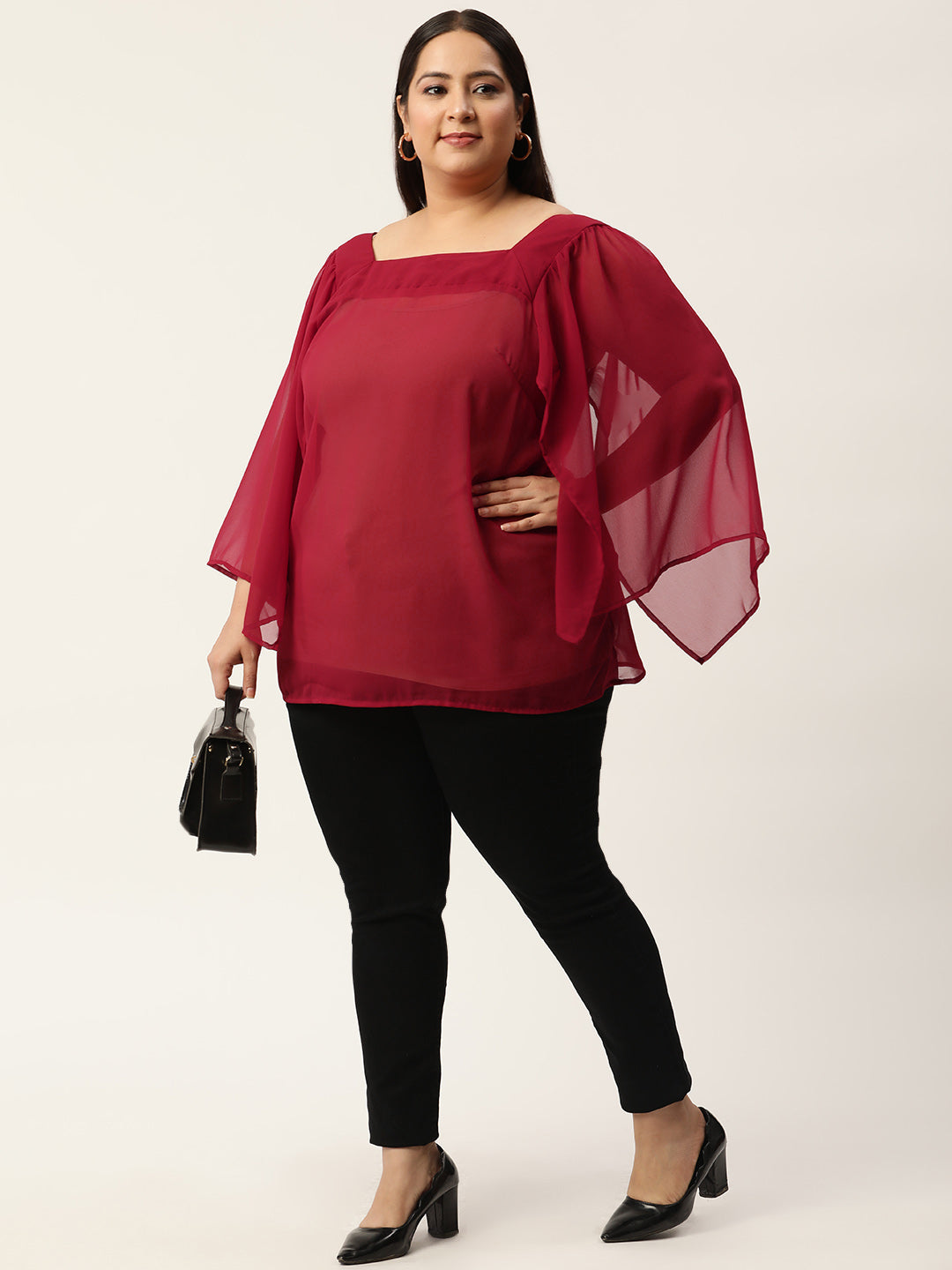 Plus Size A-Line Georgette Top