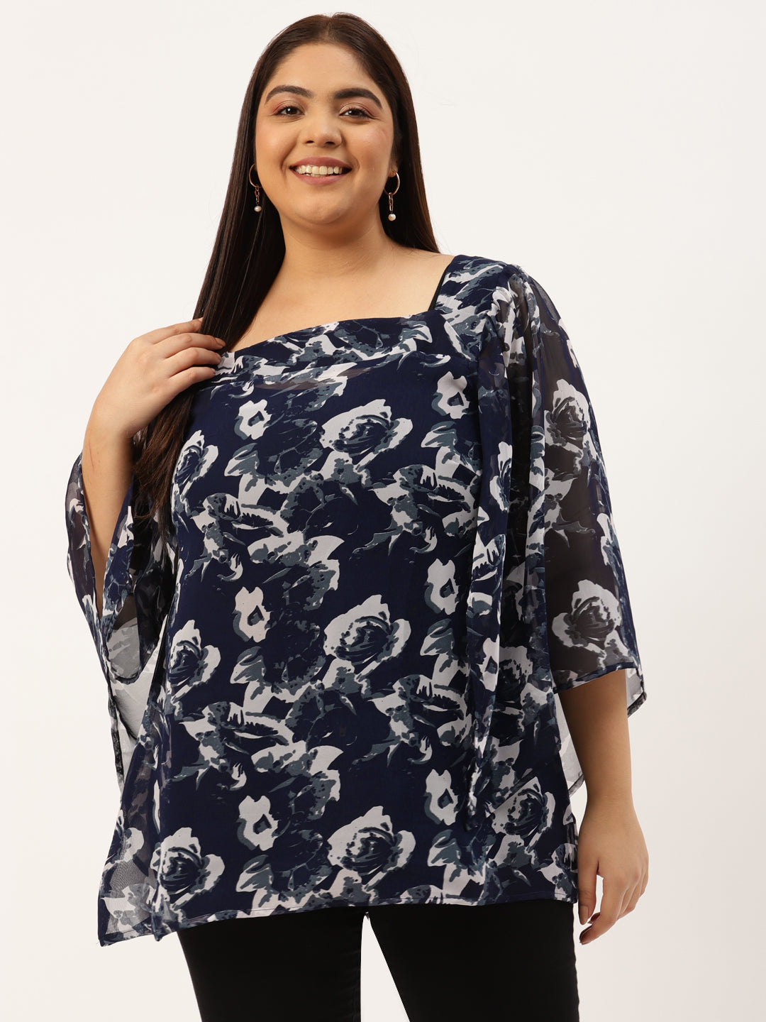 Plus Size A-Line Georgette Top