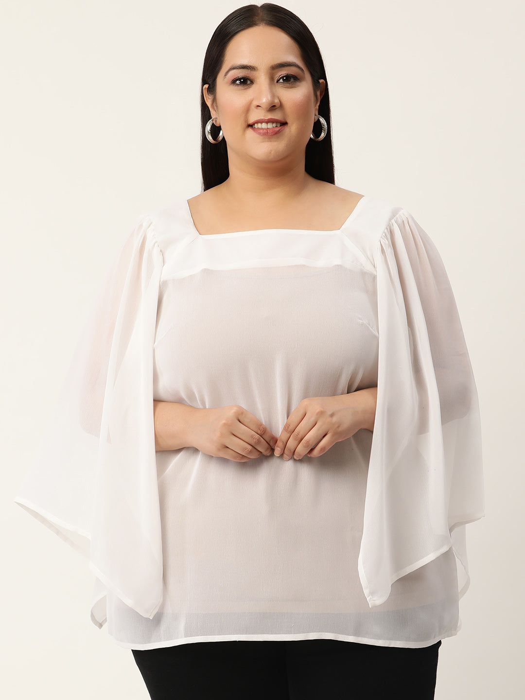 Plus Size A-Line Georgette Top