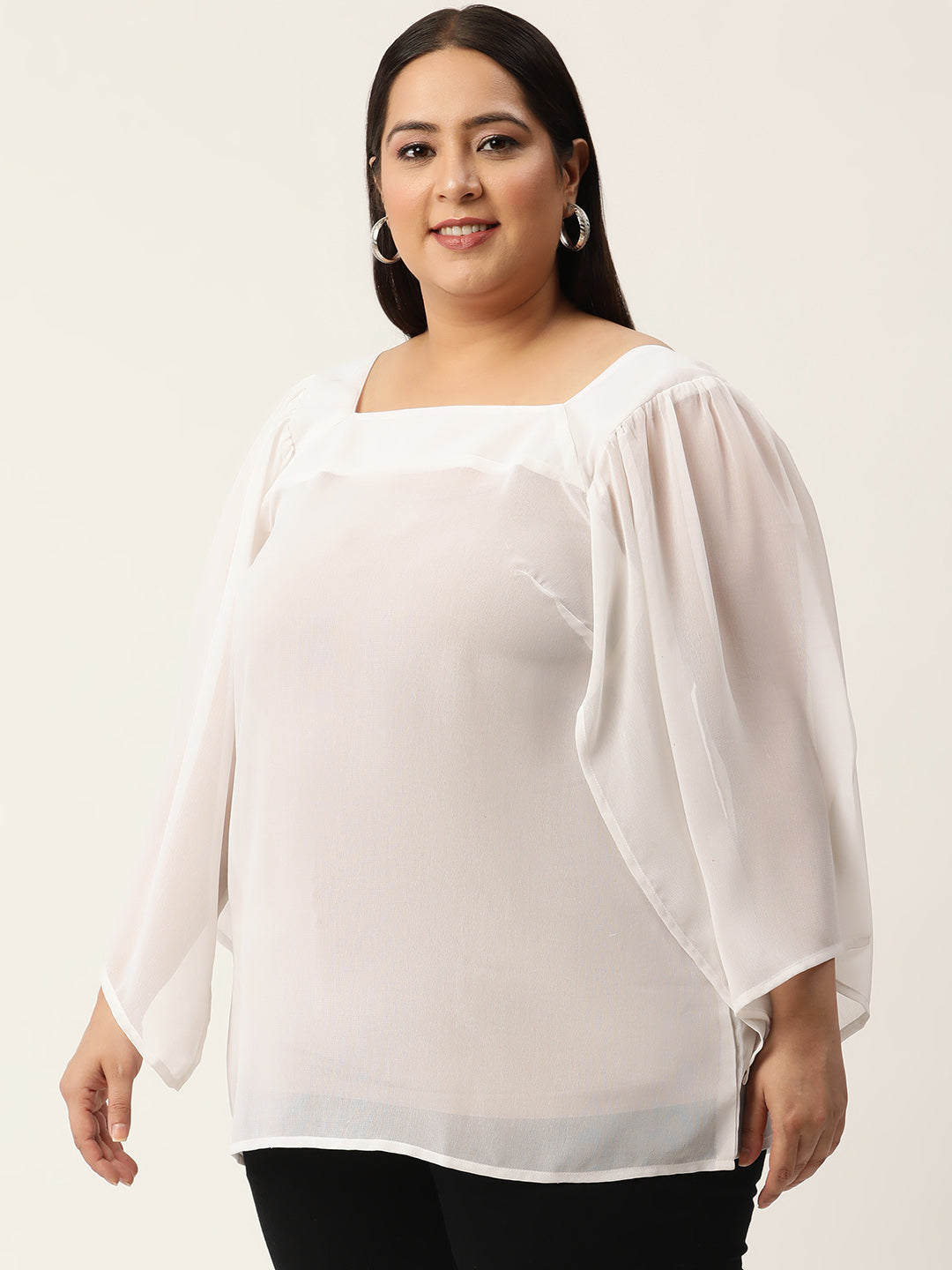 Plus Size A-Line Georgette Top