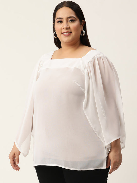 Plus Size A-Line Georgette Top