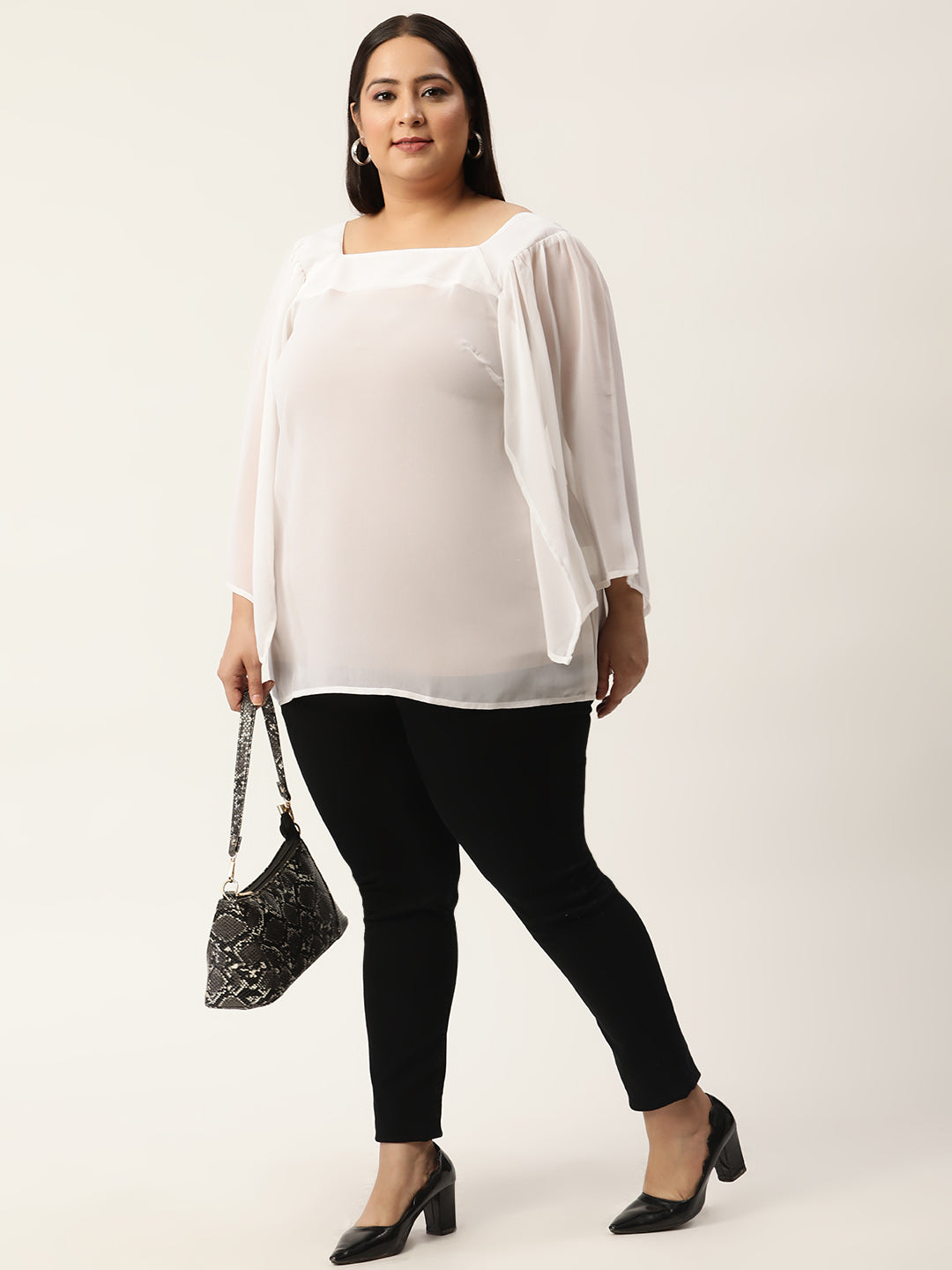 Plus Size A-Line Georgette Top