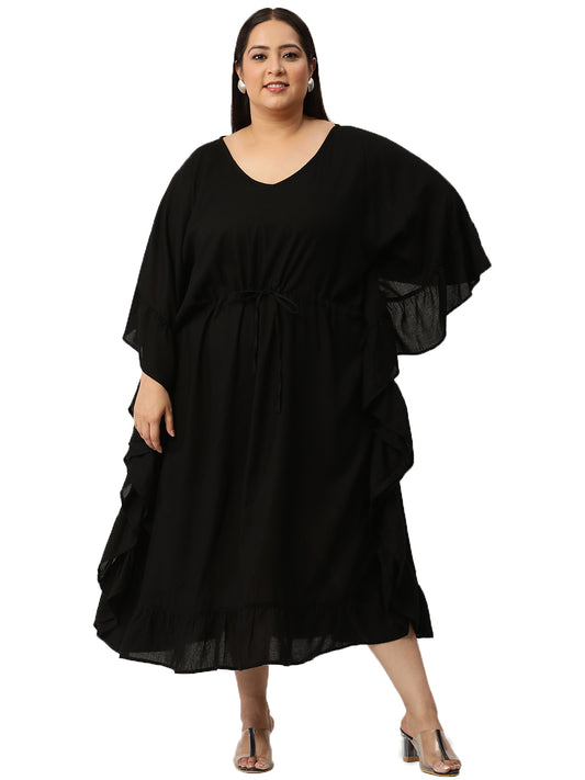 Plus Size Kaftan Midi Dress