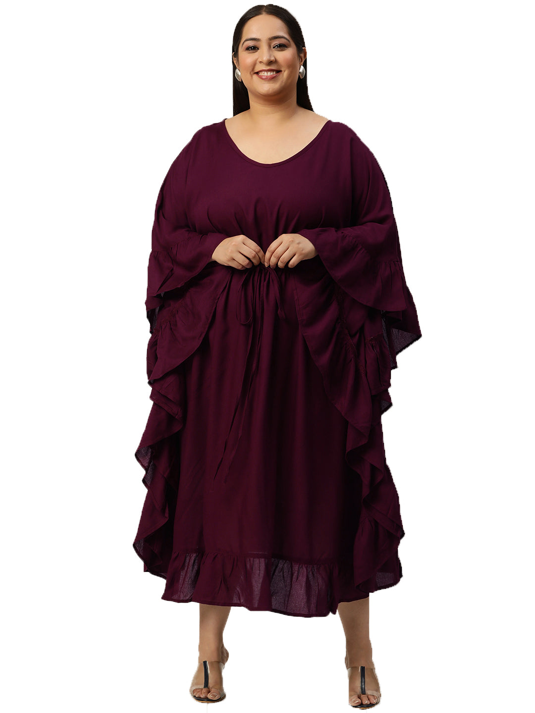 Plus Size Kaftan Midi Dress