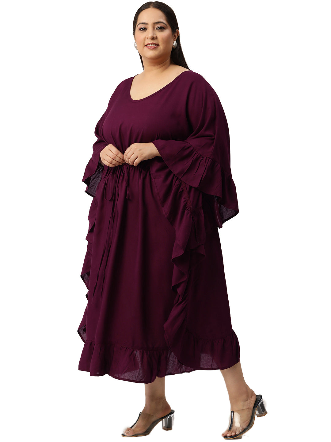 Plus Size Kaftan Midi Dress