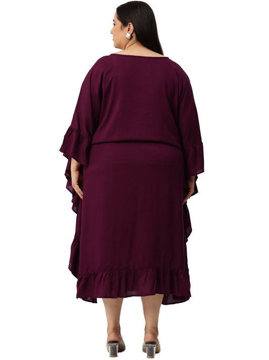 Plus Size Kaftan Midi Dress