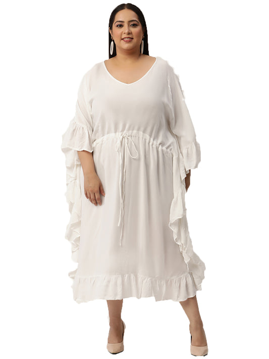 Plus Size Kaftan Midi Dress