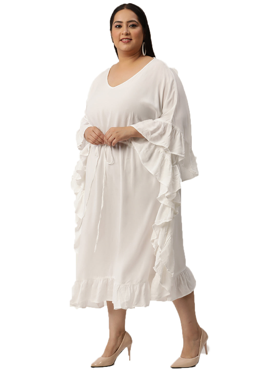 Plus Size Kaftan Midi Dress