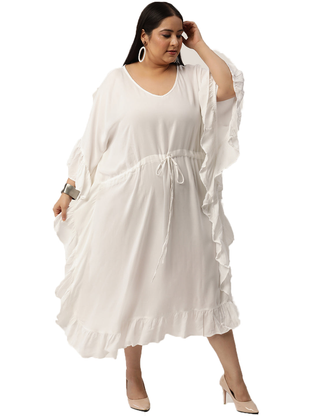 Plus Size Kaftan Midi Dress