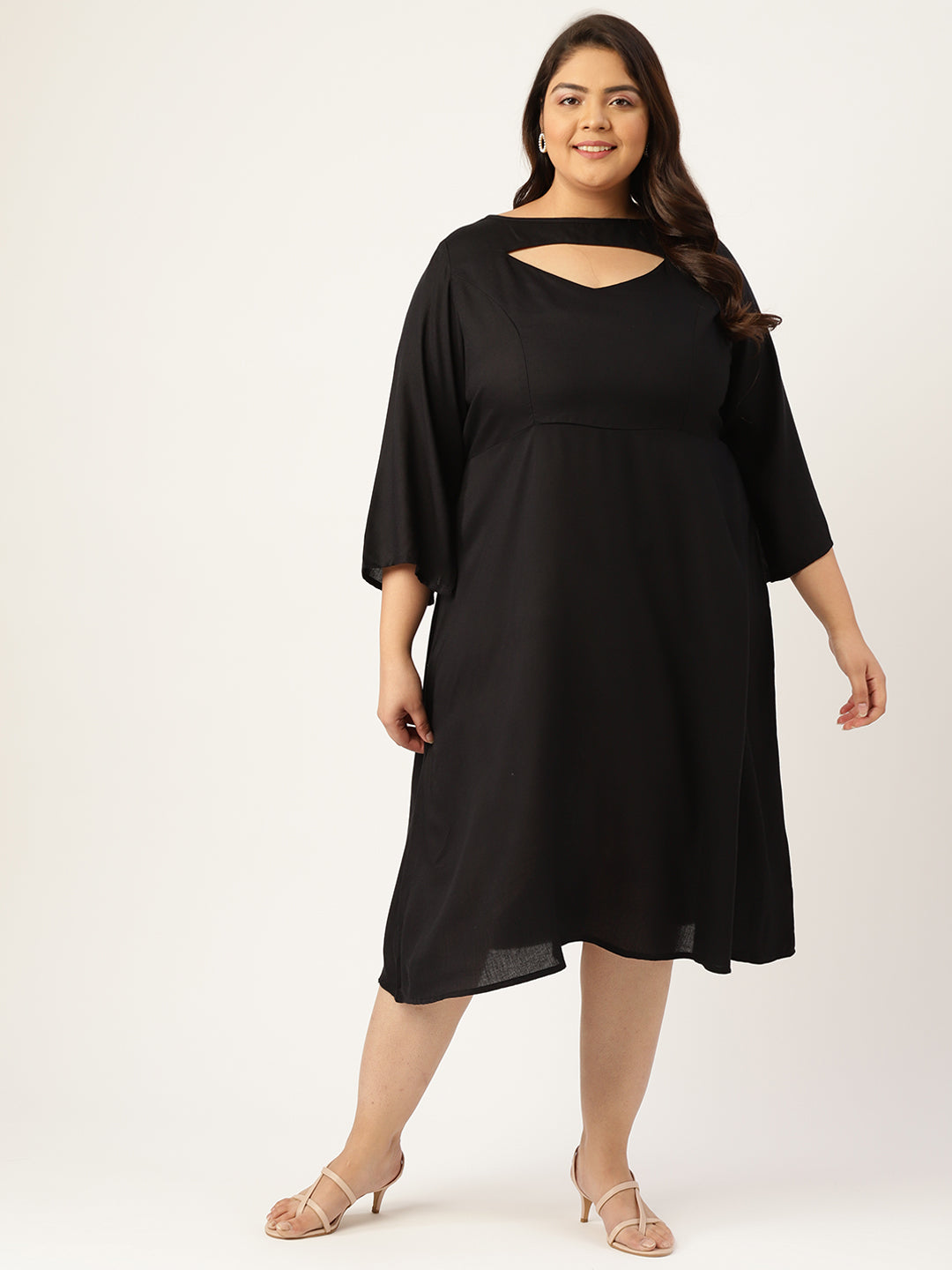 Plus Size A-Line Midi Dress