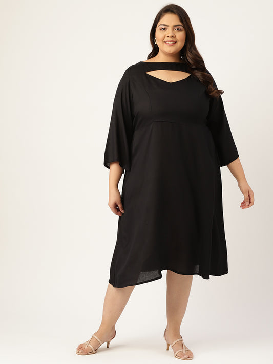 Plus Size A-Line Midi Dress