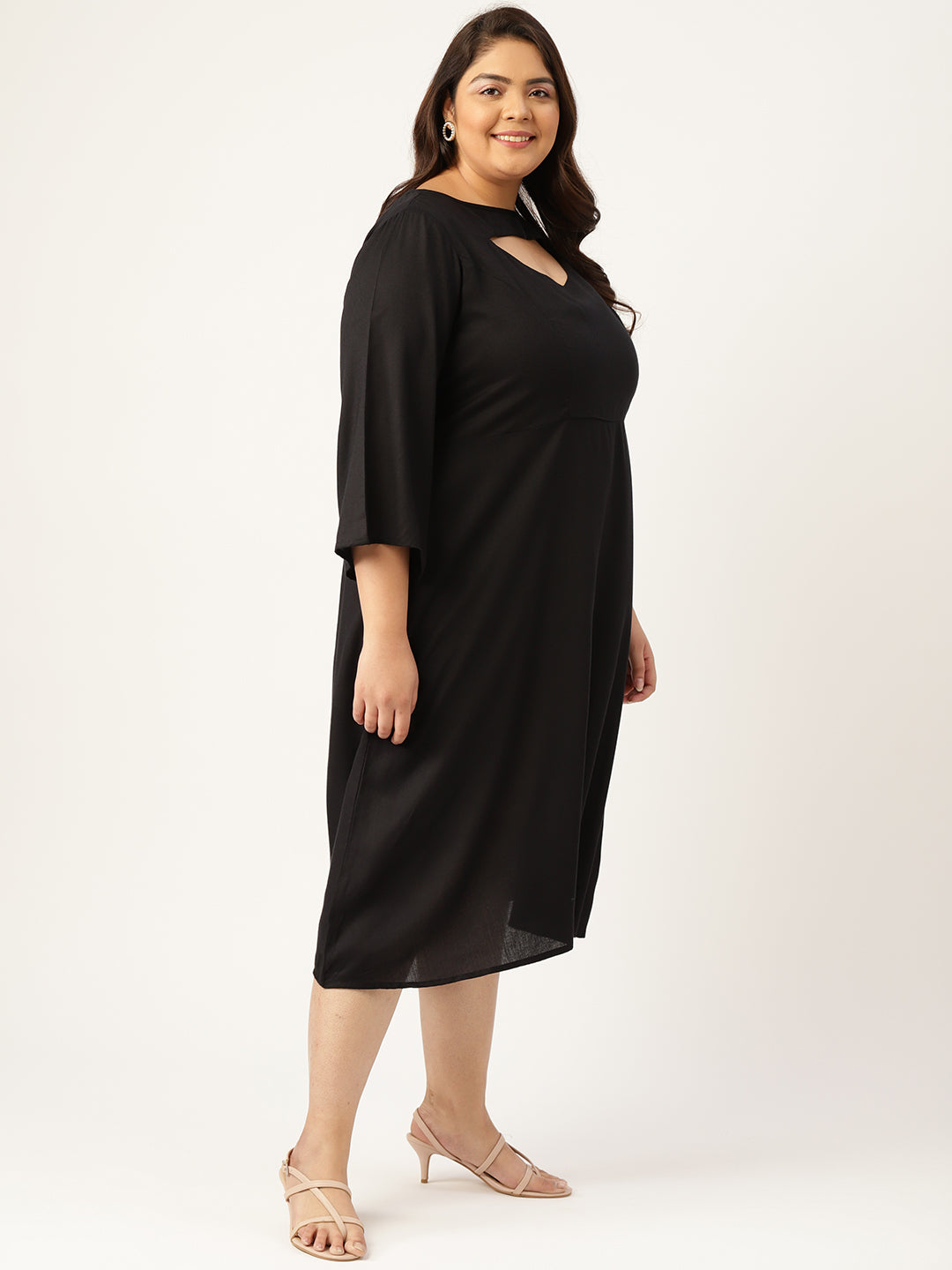 Plus Size A-Line Midi Dress