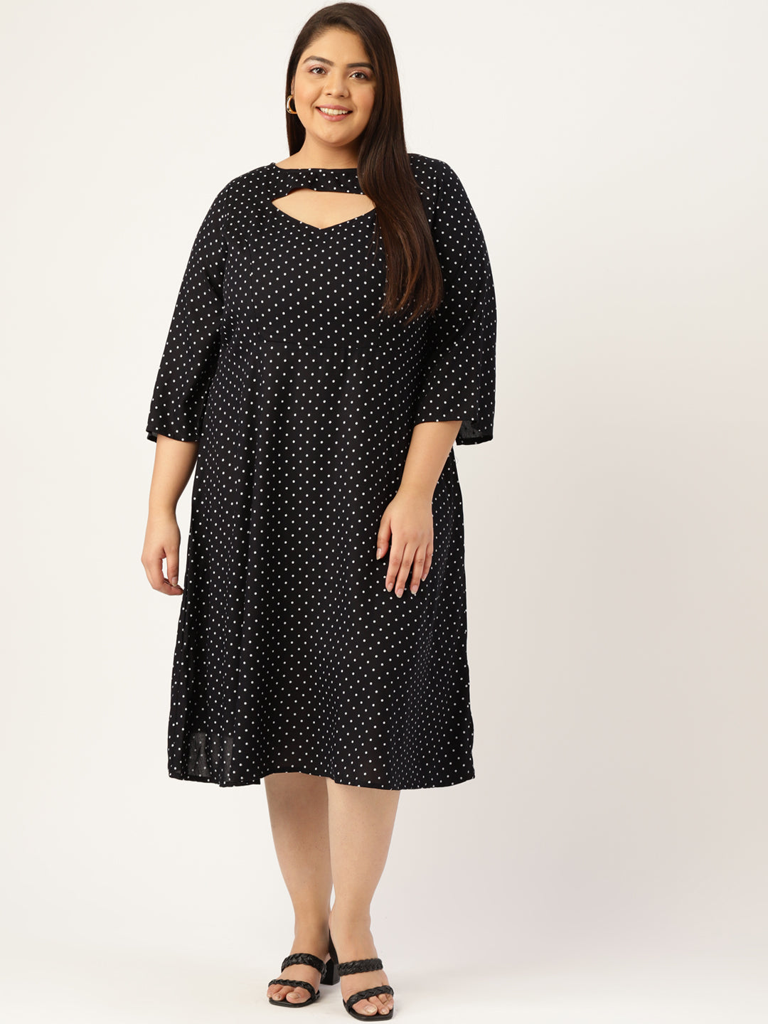 Plus Size A-Line Midi Dress