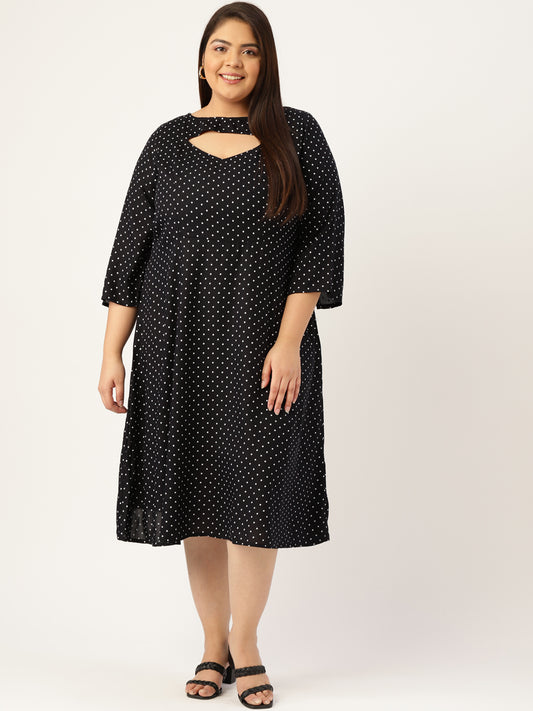 Plus Size A-Line Midi Dress