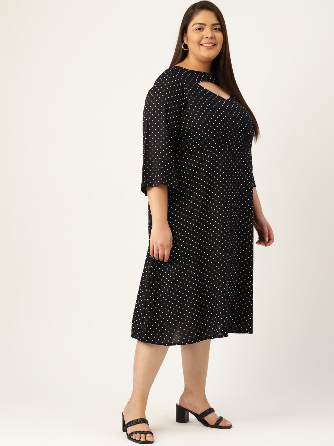 Plus Size A-Line Midi Dress
