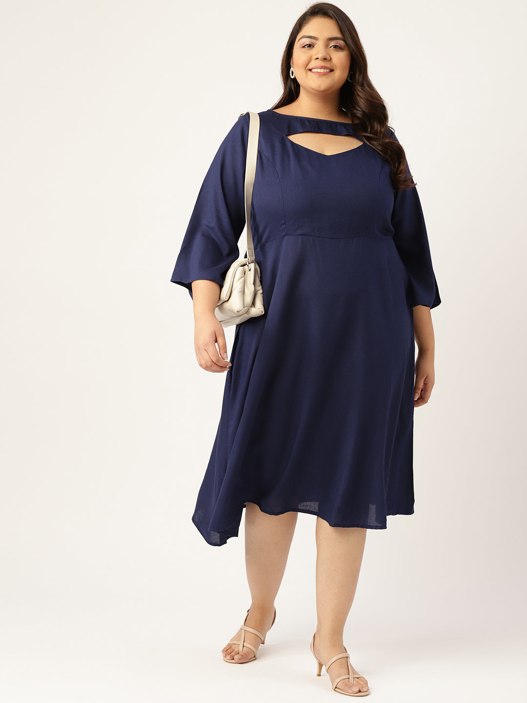 Plus Size A-Line Midi Dress