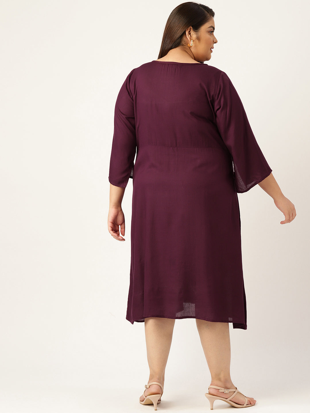 Plus Size A-Line Midi Dress
