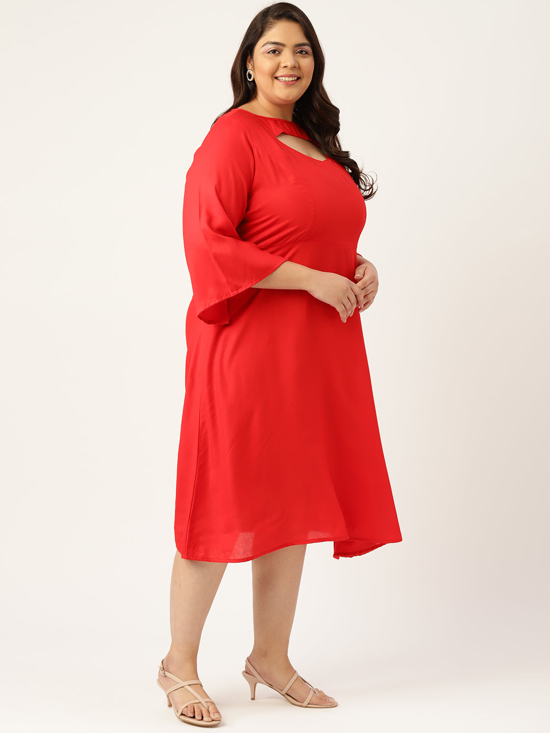 Plus Size A-Line Midi Dress