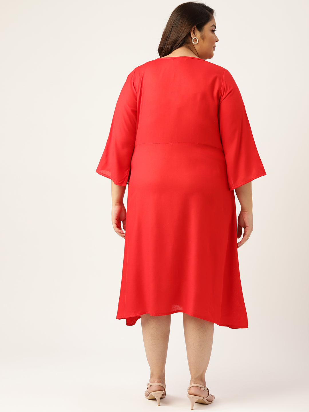 Plus Size A-Line Midi Dress