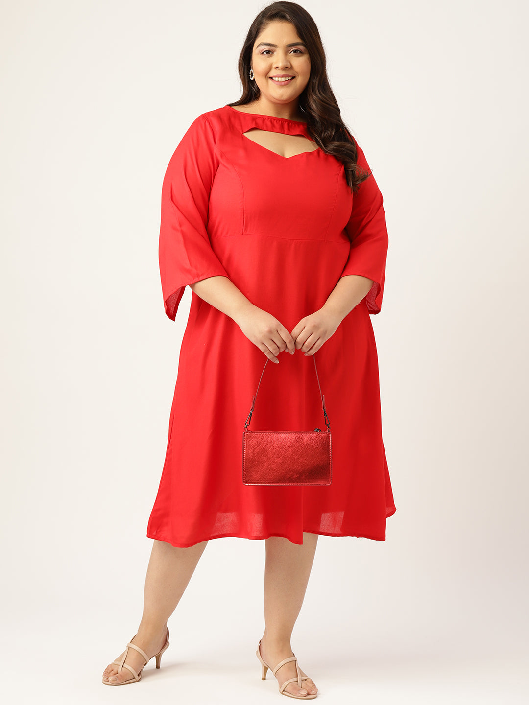 Plus Size A-Line Midi Dress