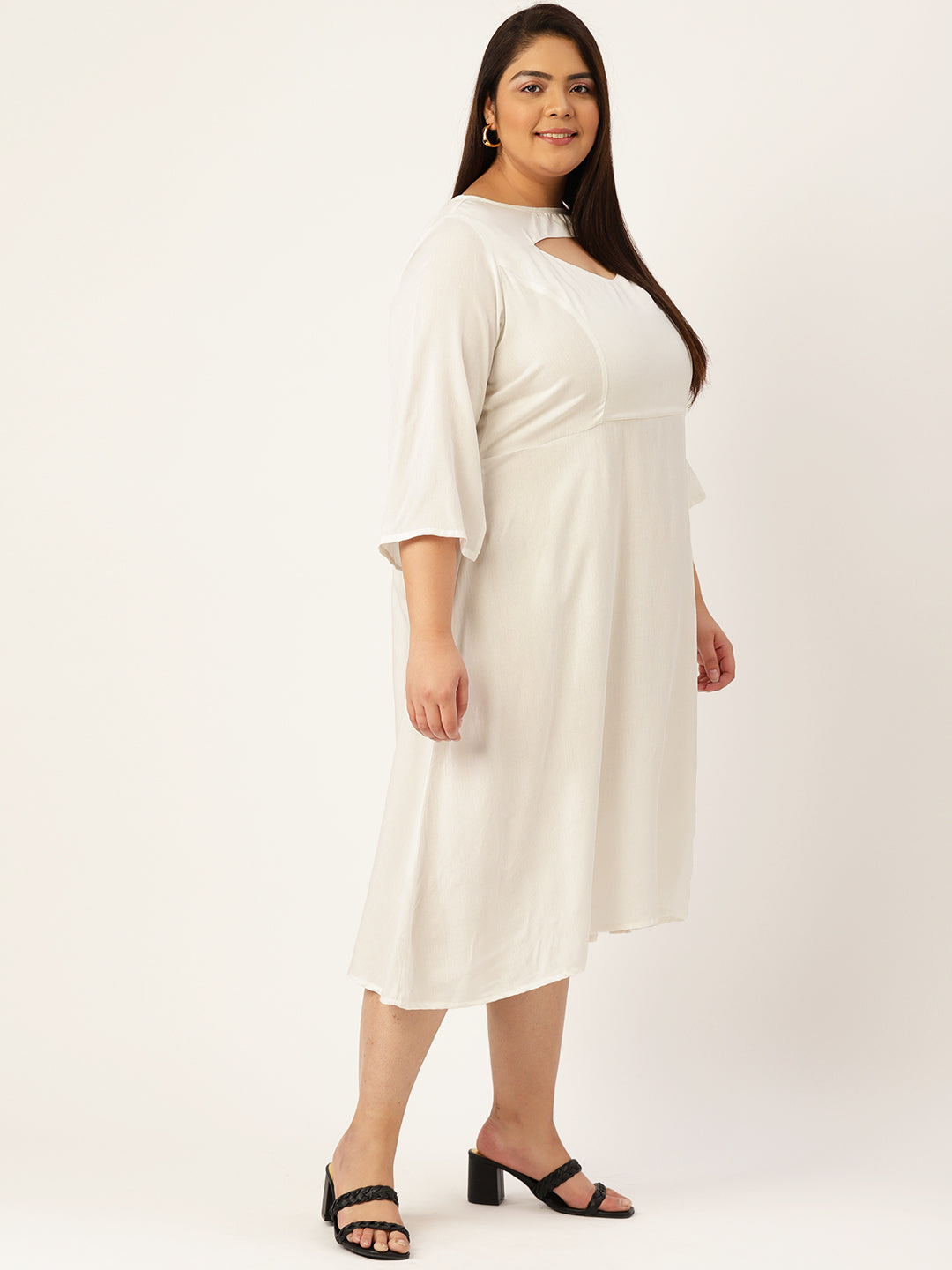 Plus Size A-Line Midi Dress