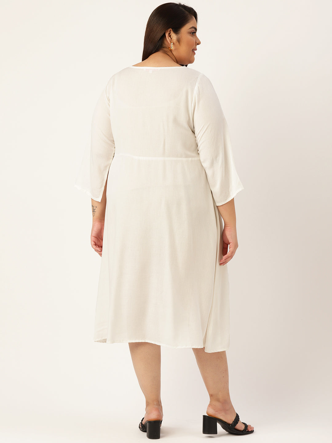 Plus Size A-Line Midi Dress