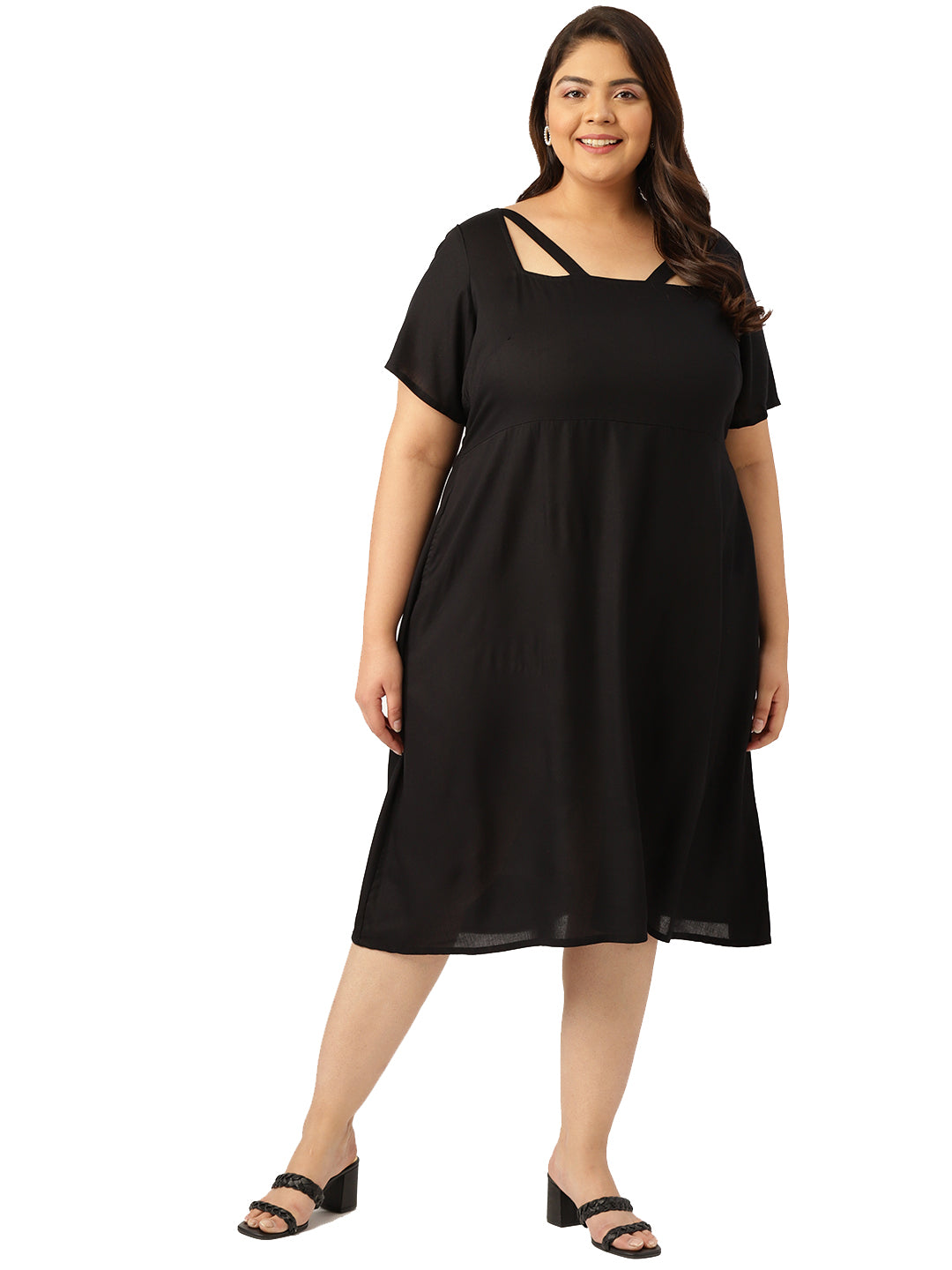 Plus Size Party Wear Midi Dress