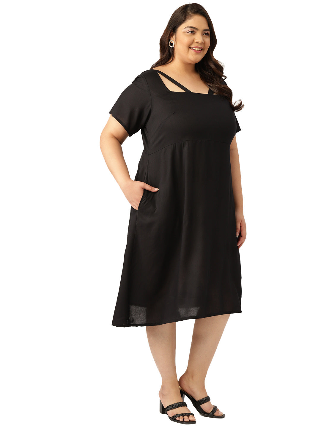 Plus Size Party Wear Midi Dress