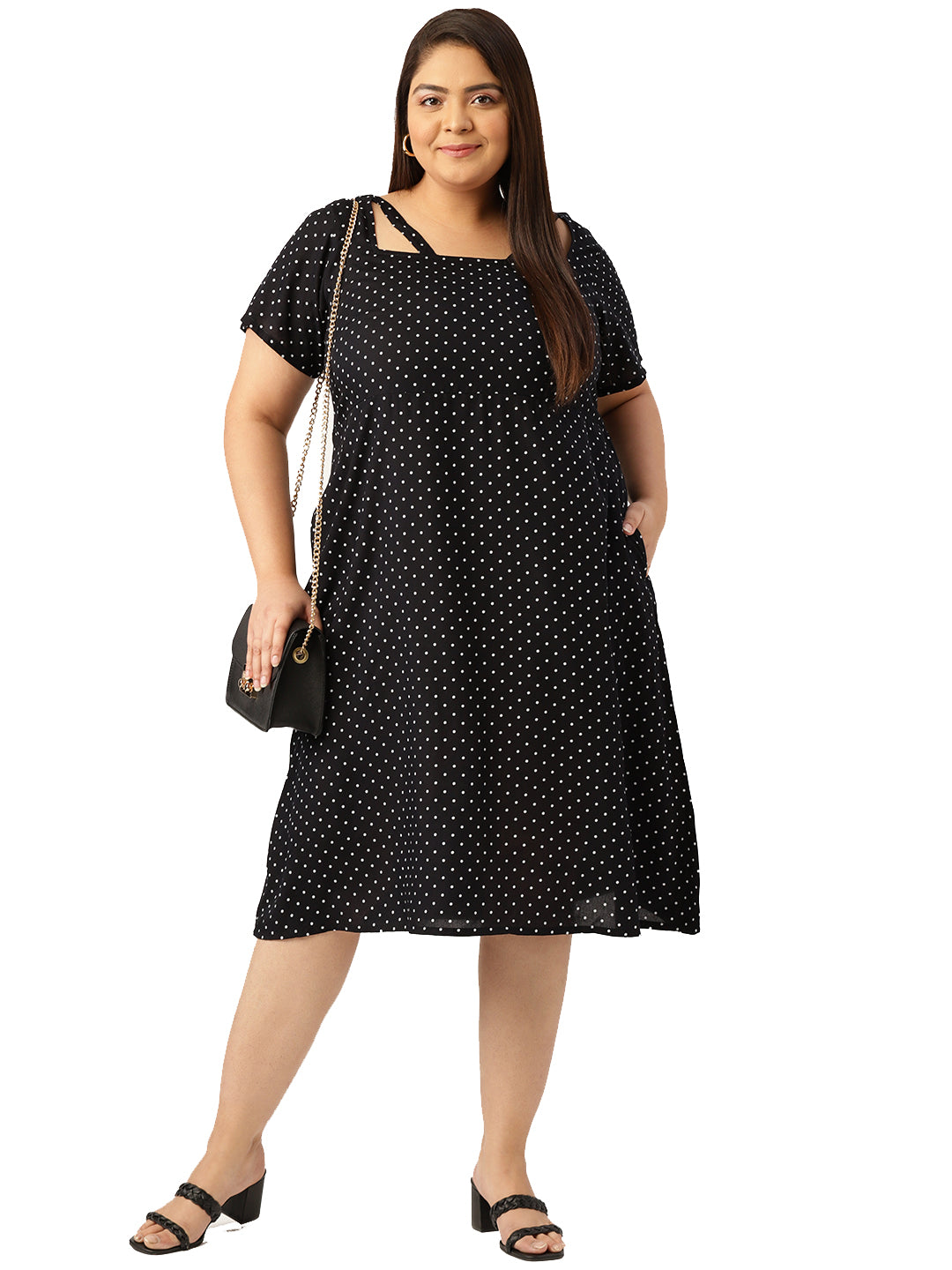 Plus Size Party Wear Midi Dress