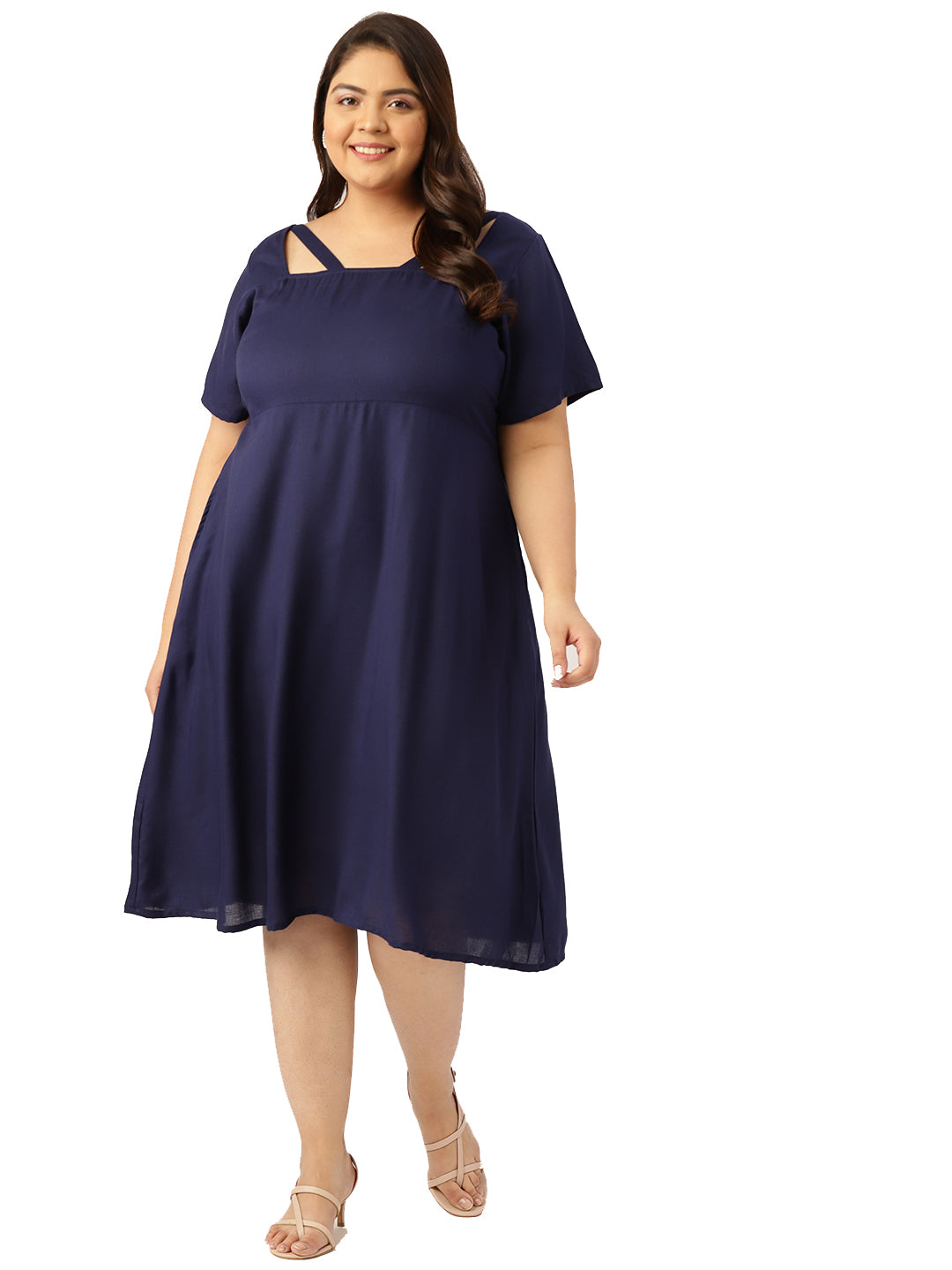 Plus Size Party Wear Midi Dress
