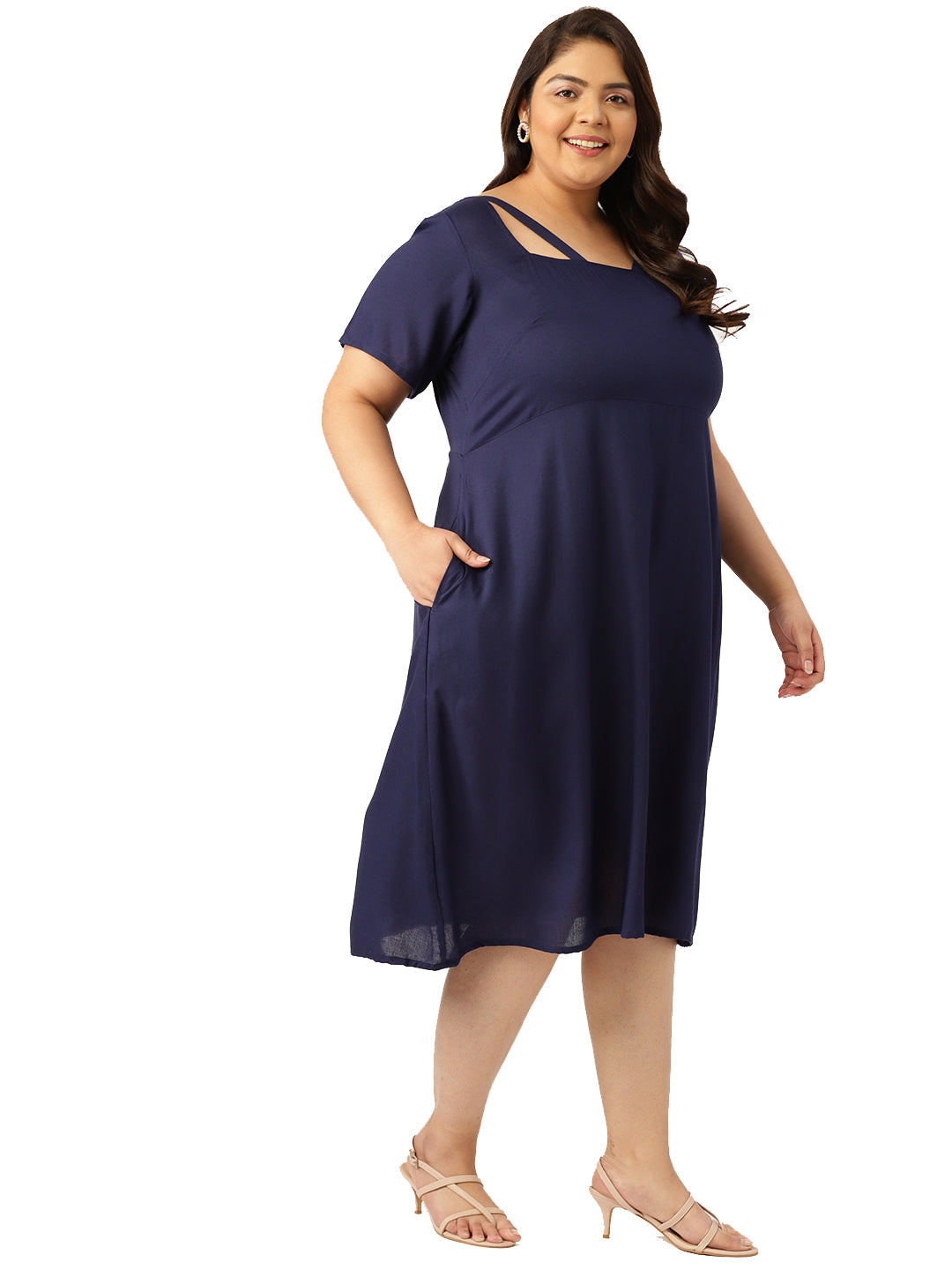 Plus Size Party Wear Midi Dress