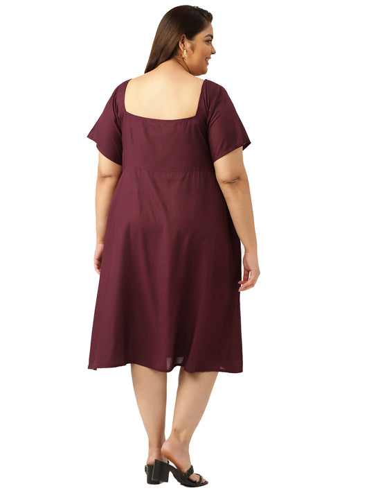Plus Size Party Wear Midi Dress