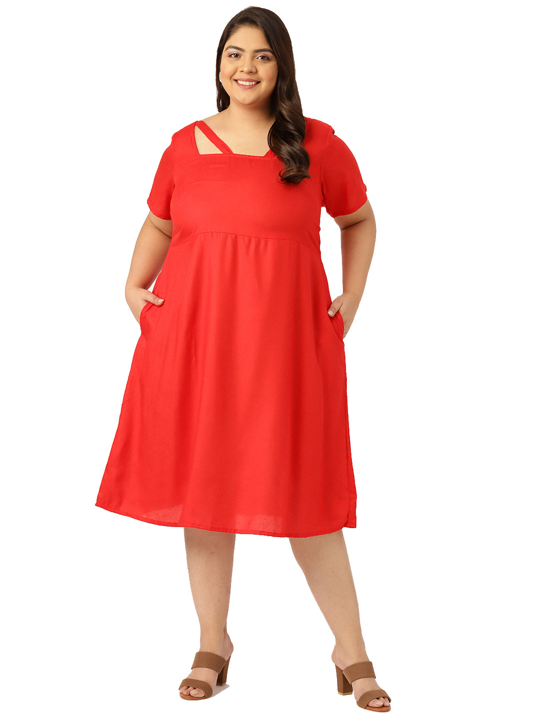Plus Size Party Wear Midi Dress