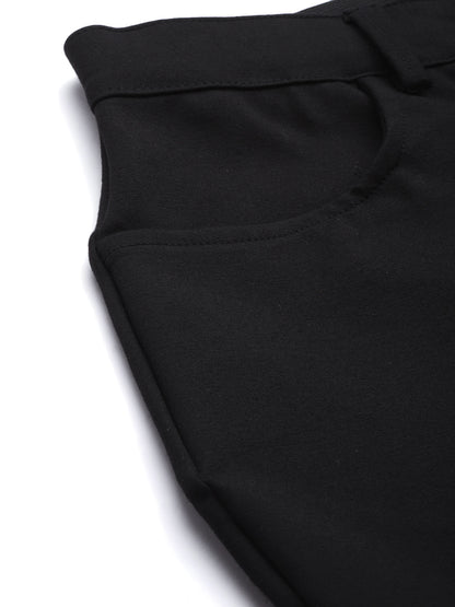 Relaxed Straight Fit High-Rise Easy Wash Formal Trousers