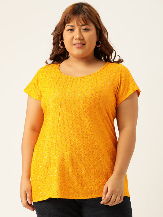 Plus Size Embellished Top