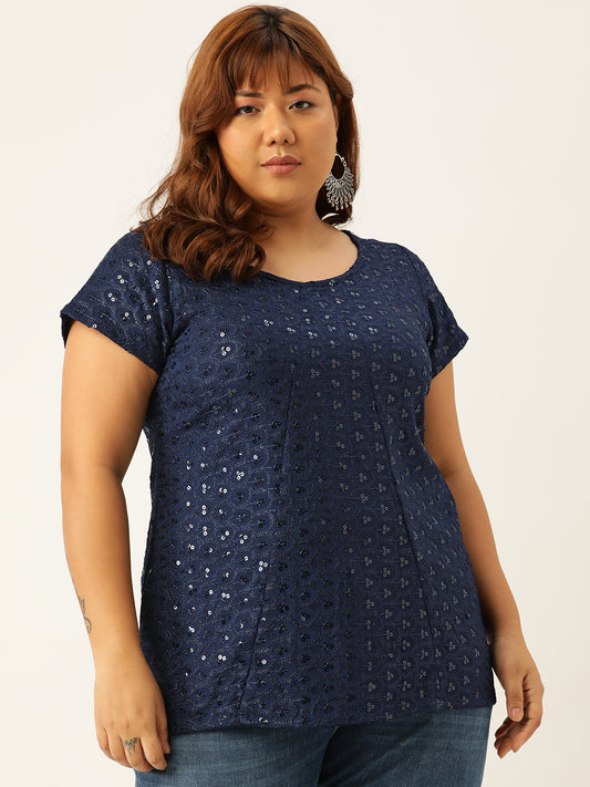 Plus Size Embellished Top
