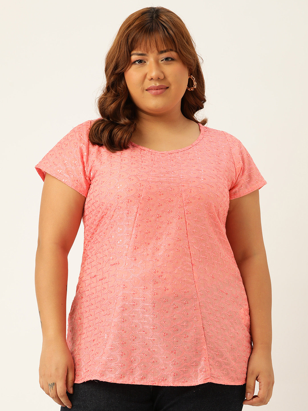 Plus Size Embellished Top