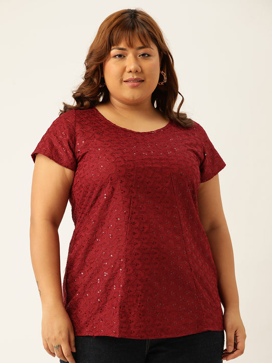 Plus Size Embellished Top