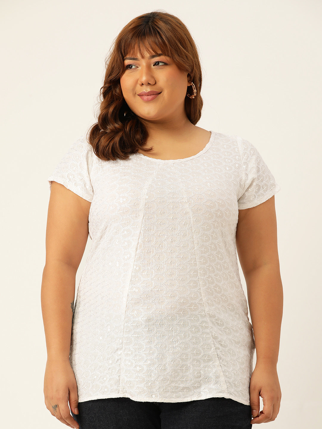 Plus Size Embellished Top