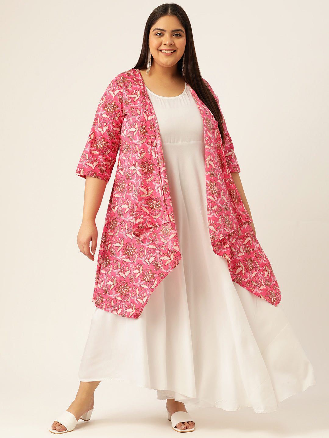 Plus Size Maxi Dress with Shrug