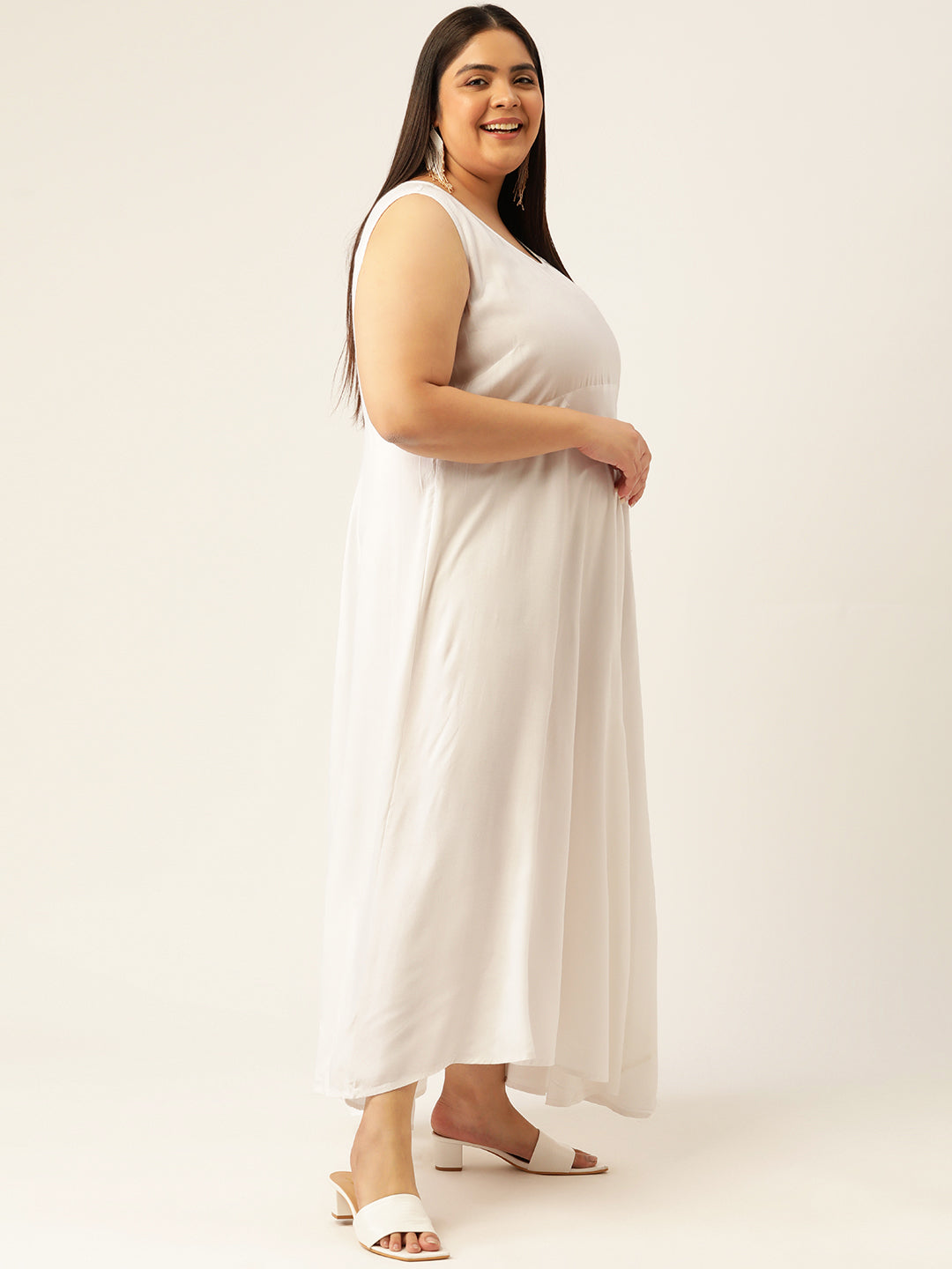 Plus Size Maxi Dress with Shrug
