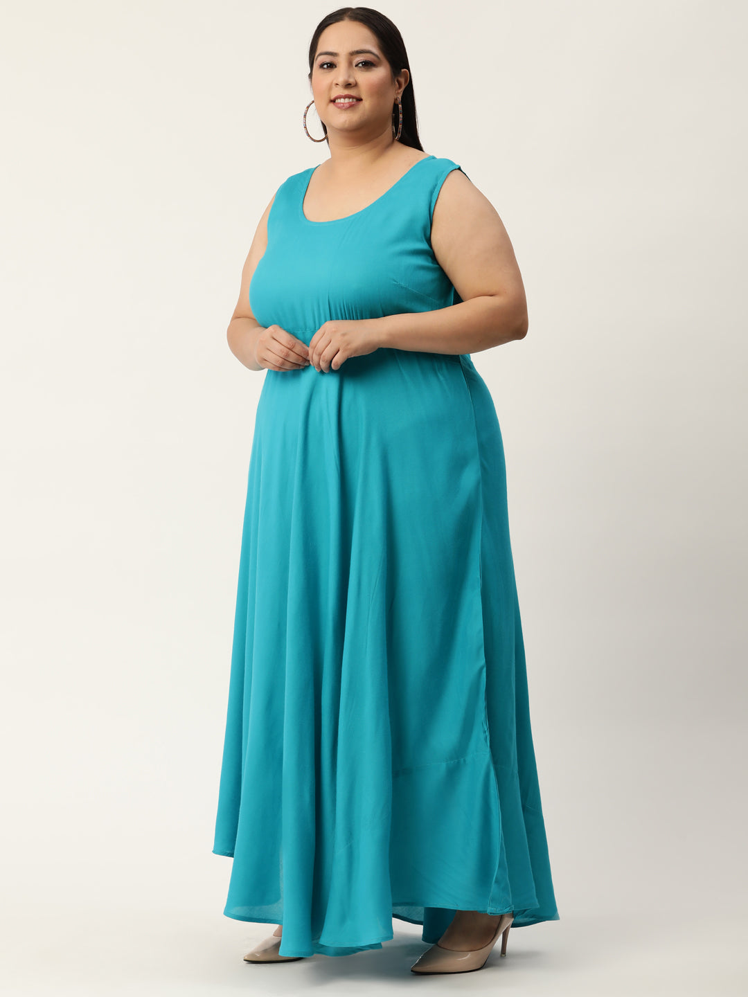 Plus Size Maxi Dress with Shrug
