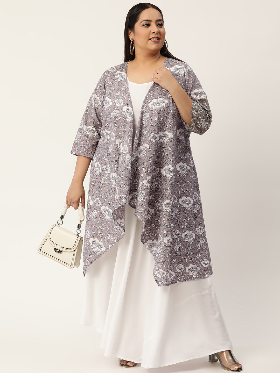 Plus Size Maxi Dress with Shrug
