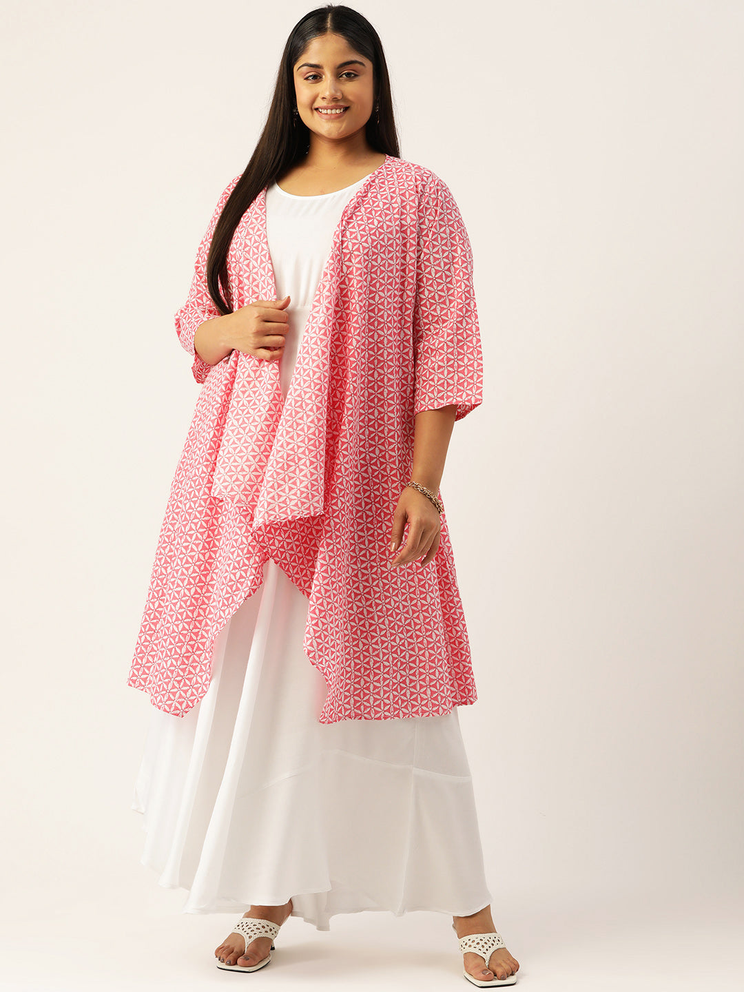 Plus Size Maxi Dress with Shrug