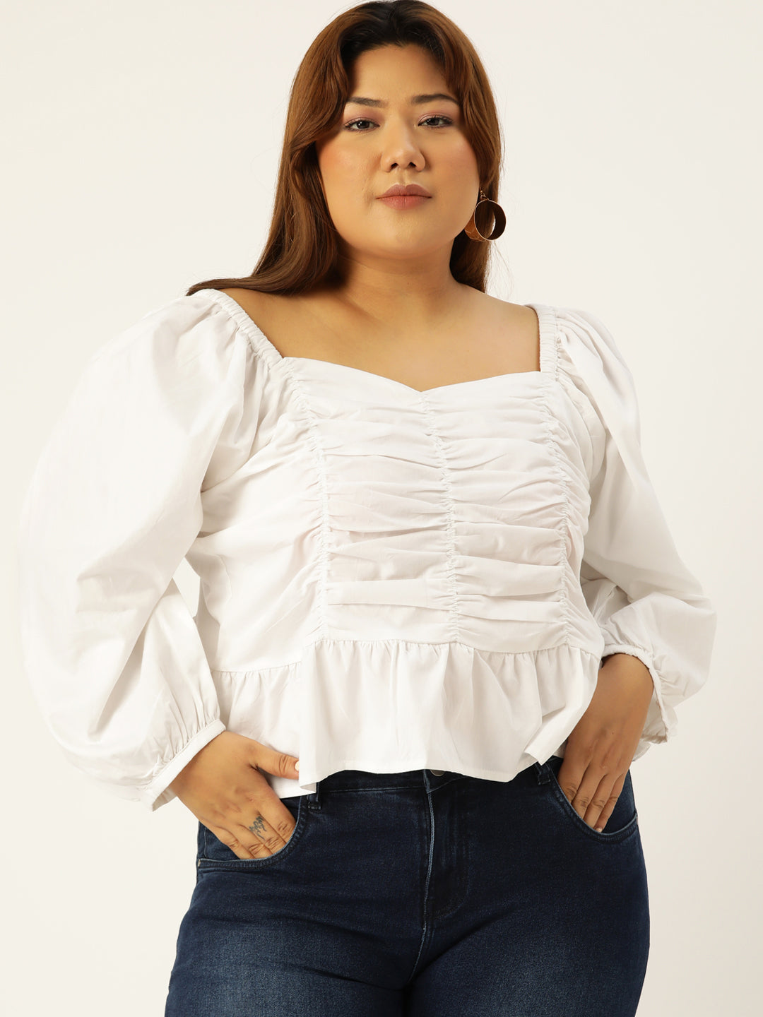 Elegant Plus Size Women Casual Top